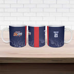 Basketball Custom Adelaide Ceramic Mug Simple Australian Dot Art - Aussie Hoodie