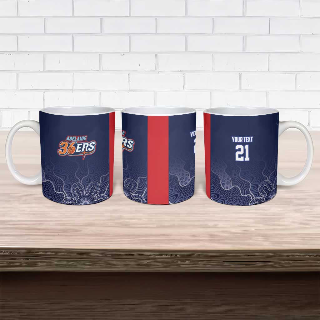 Basketball Custom Adelaide Ceramic Mug Simple Australian Dot Art - Aussie Hoodie