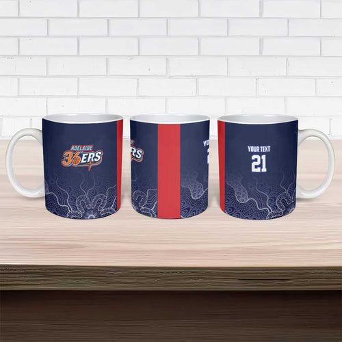Basketball Custom Adelaide Ceramic Mug Simple Australian Dot Art - Aussie Hoodie