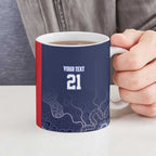 Basketball Custom Adelaide Ceramic Mug Simple Australian Dot Art - Aussie Hoodie