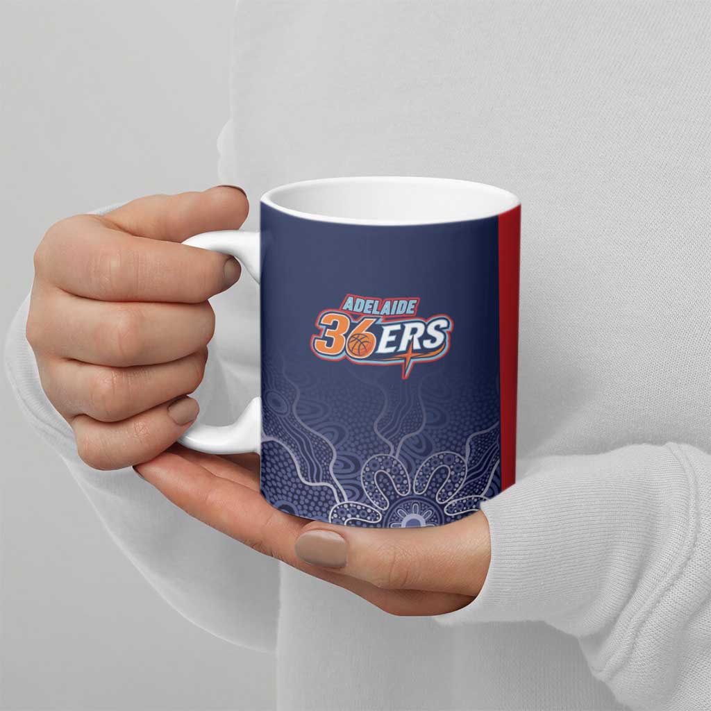 Basketball Custom Adelaide Ceramic Mug Simple Australian Dot Art - Aussie Hoodie