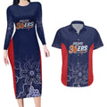 Basketball Custom Adelaide Couples Matching Long Sleeve Bodycon Dress and Hawaiian Shirt Simple Australian Dot Art - Aussie Hoodie