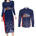 Basketball Custom Adelaide Couples Matching Long Sleeve Bodycon Dress and Long Sleeve Button Shirt Simple Australian Dot Art - Aussie Hoodie