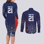 Basketball Custom Adelaide Couples Matching Long Sleeve Bodycon Dress and Long Sleeve Button Shirt Simple Australian Dot Art - Aussie Hoodie