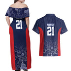 Basketball Custom Adelaide Couples Matching Off Shoulder Maxi Dress and Hawaiian Shirt Simple Australian Dot Art - Aussie Hoodie