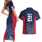 Basketball Custom Adelaide Couples Matching Short Sleeve Bodycon Dress and Hawaiian Shirt Simple Australian Dot Art - Aussie Hoodie