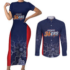 Basketball Custom Adelaide Couples Matching Short Sleeve Bodycon Dress and Long Sleeve Button Shirt Simple Australian Dot Art - Aussie Hoodie