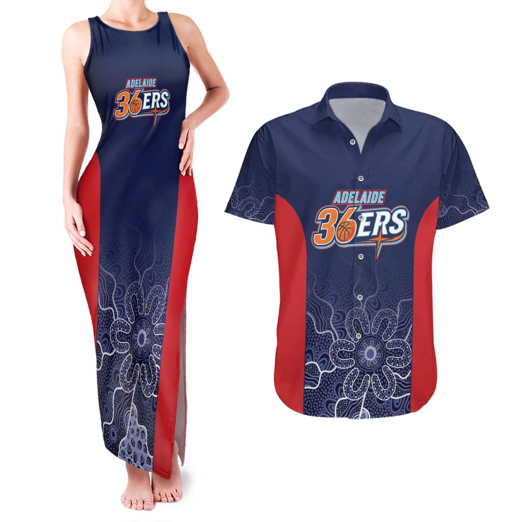 Basketball Custom Adelaide Couples Matching Tank Maxi Dress and Hawaiian Shirt Simple Australian Dot Art - Aussie Hoodie