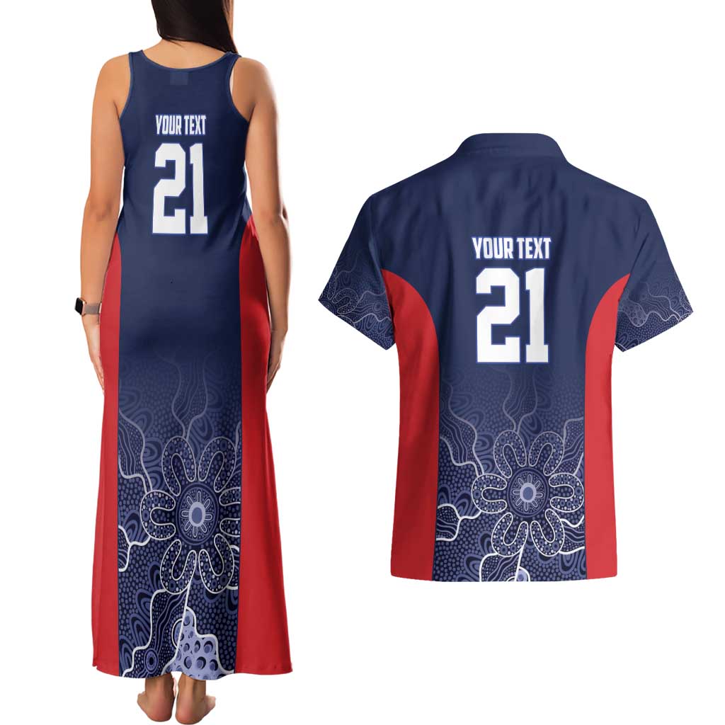 Basketball Custom Adelaide Couples Matching Tank Maxi Dress and Hawaiian Shirt Simple Australian Dot Art - Aussie Hoodie