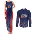 Basketball Custom Adelaide Couples Matching Tank Maxi Dress and Long Sleeve Button Shirt Simple Australian Dot Art - Aussie Hoodie