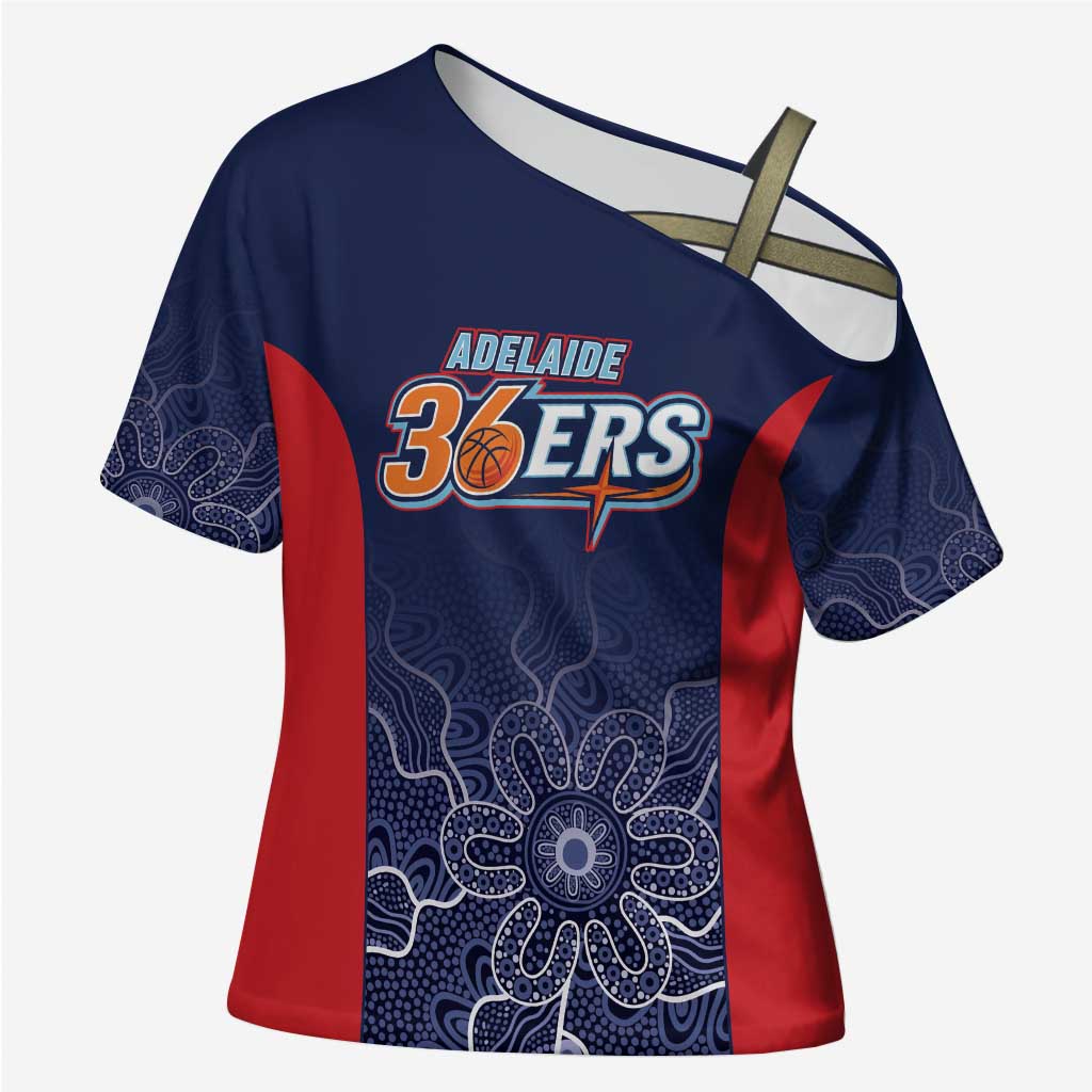 Basketball Custom Adelaide Cross Shoulder Shirt Simple Australian Dot Art - Aussie Hoodie