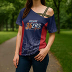 Basketball Custom Adelaide Cross Shoulder Shirt Simple Australian Dot Art - Aussie Hoodie