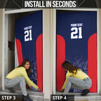 Basketball Custom Adelaide Door Cover Simple Australian Dot Art - Aussie Hoodie