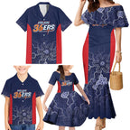 Basketball Custom Adelaide Family Matching Mermaid Dress and Hawaiian Shirt Simple Australian Dot Art - Aussie Hoodie