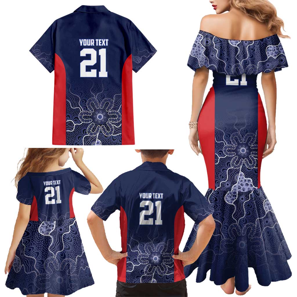 Basketball Custom Adelaide Family Matching Mermaid Dress and Hawaiian Shirt Simple Australian Dot Art - Aussie Hoodie