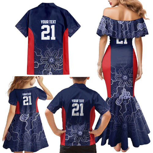 Basketball Custom Adelaide Family Matching Mermaid Dress and Hawaiian Shirt Simple Australian Dot Art - Aussie Hoodie