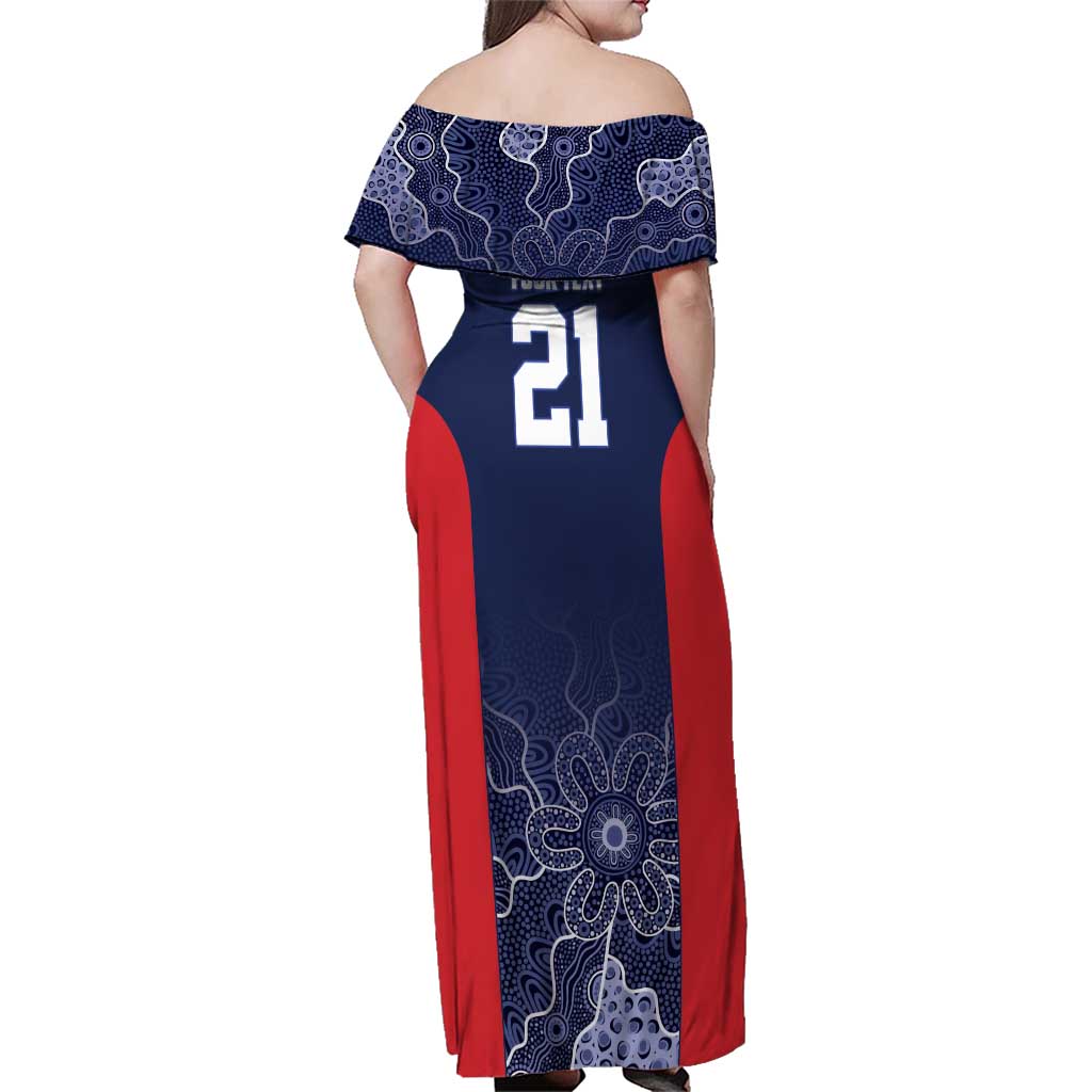 Basketball Custom Adelaide Family Matching Off Shoulder Maxi Dress and Hawaiian Shirt Simple Australian Dot Art - Aussie Hoodie