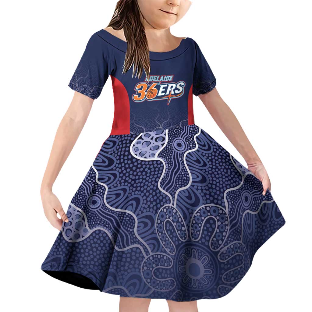 Basketball Custom Adelaide Family Matching Off Shoulder Short Dress and Hawaiian Shirt Simple Australian Dot Art - Aussie Hoodie