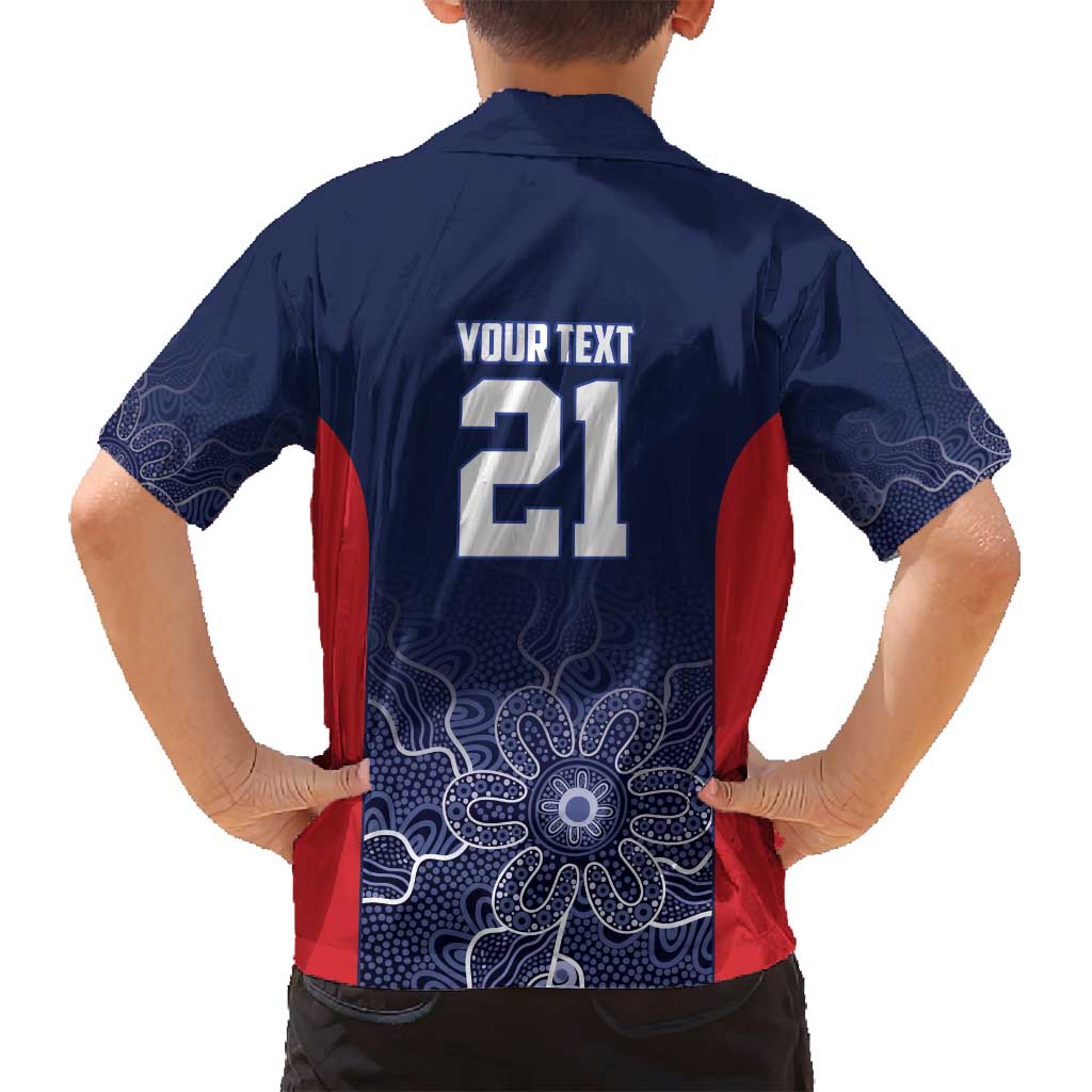 Basketball Custom Adelaide Family Matching Puletasi and Hawaiian Shirt Simple Australian Dot Art - Aussie Hoodie