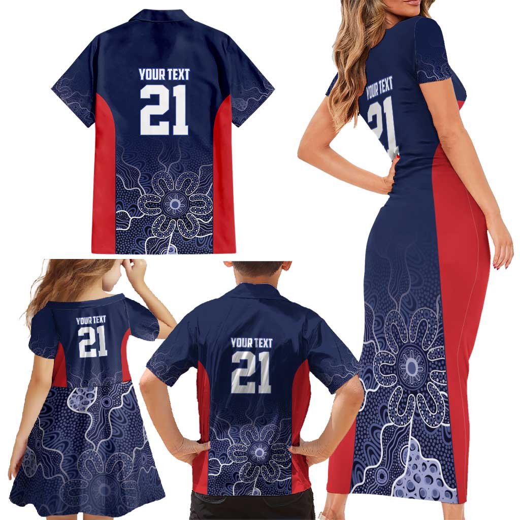 Basketball Custom Adelaide Family Matching Short Sleeve Bodycon Dress and Hawaiian Shirt Simple Australian Dot Art - Aussie Hoodie