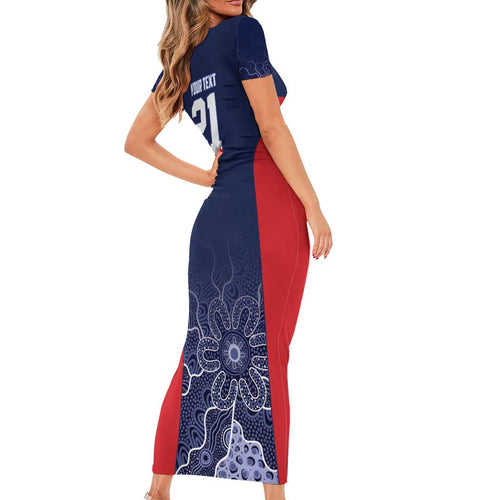Basketball Custom Adelaide Family Matching Short Sleeve Bodycon Dress and Hawaiian Shirt Simple Australian Dot Art - Aussie Hoodie