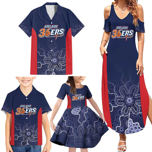 Basketball Custom Adelaide Family Matching Summer Maxi Dress and Hawaiian Shirt Simple Australian Dot Art - Aussie Hoodie