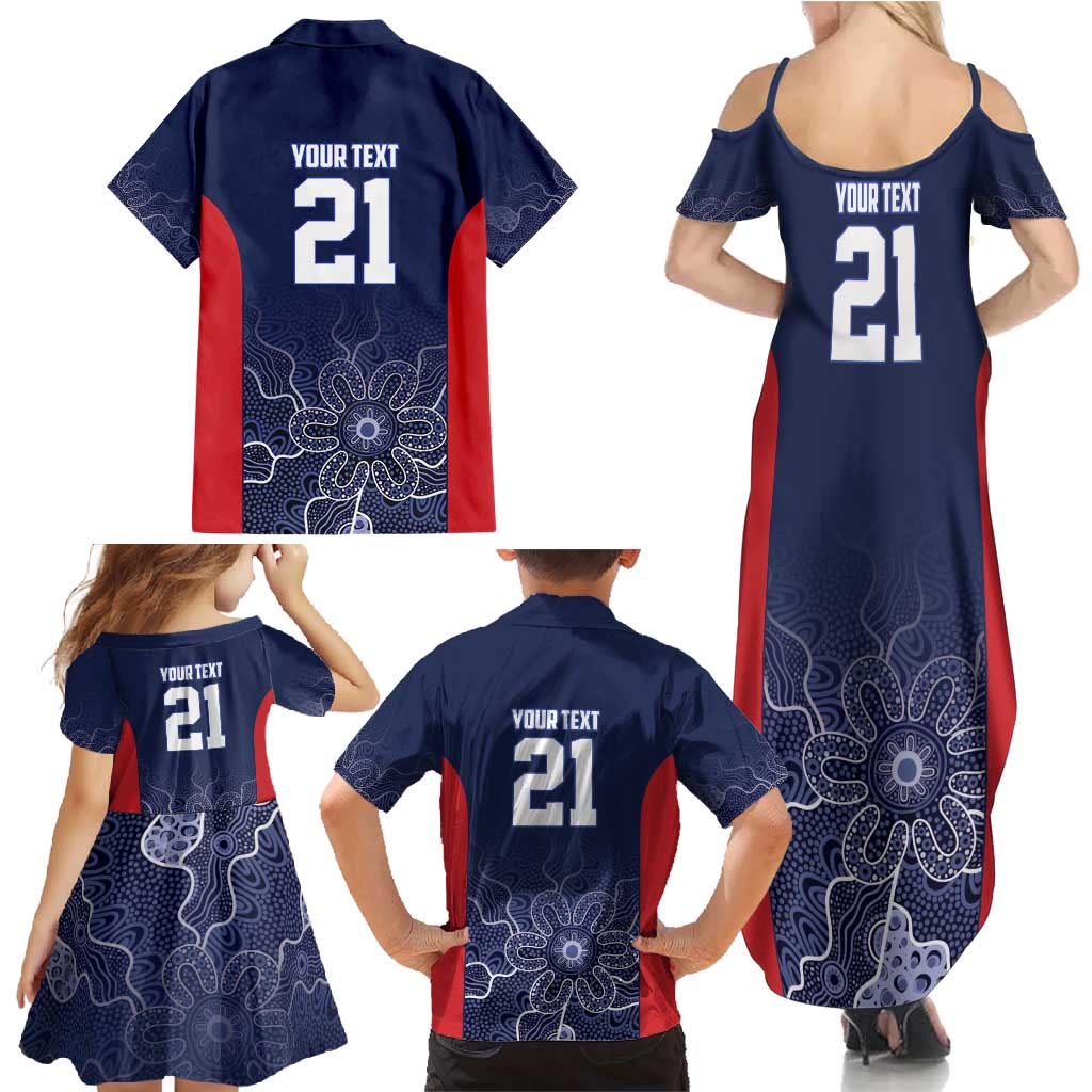 Basketball Custom Adelaide Family Matching Summer Maxi Dress and Hawaiian Shirt Simple Australian Dot Art - Aussie Hoodie
