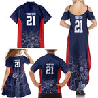 Basketball Custom Adelaide Family Matching Summer Maxi Dress and Hawaiian Shirt Simple Australian Dot Art - Aussie Hoodie