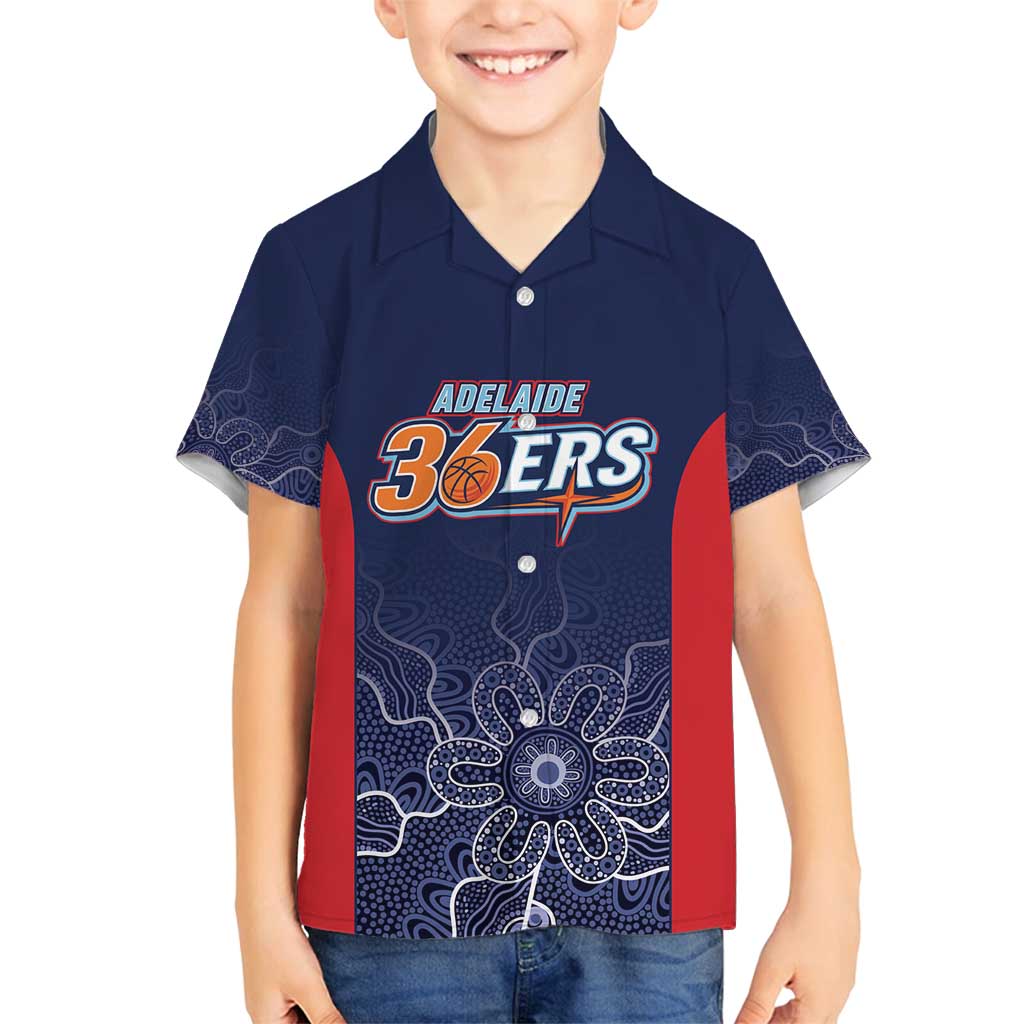 Basketball Custom Adelaide Family Matching Summer Maxi Dress and Hawaiian Shirt Simple Australian Dot Art - Aussie Hoodie