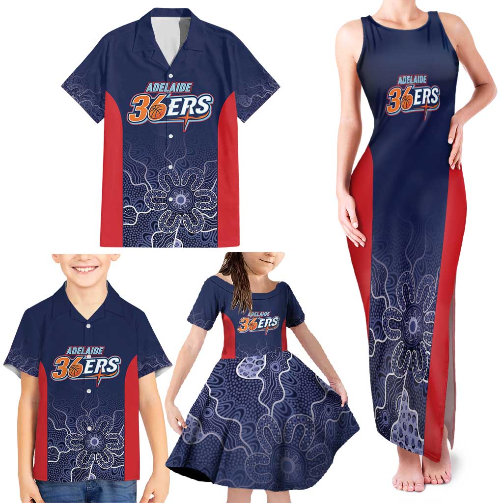 Basketball Custom Adelaide Family Matching Tank Maxi Dress and Hawaiian Shirt Simple Australian Dot Art - Aussie Hoodie