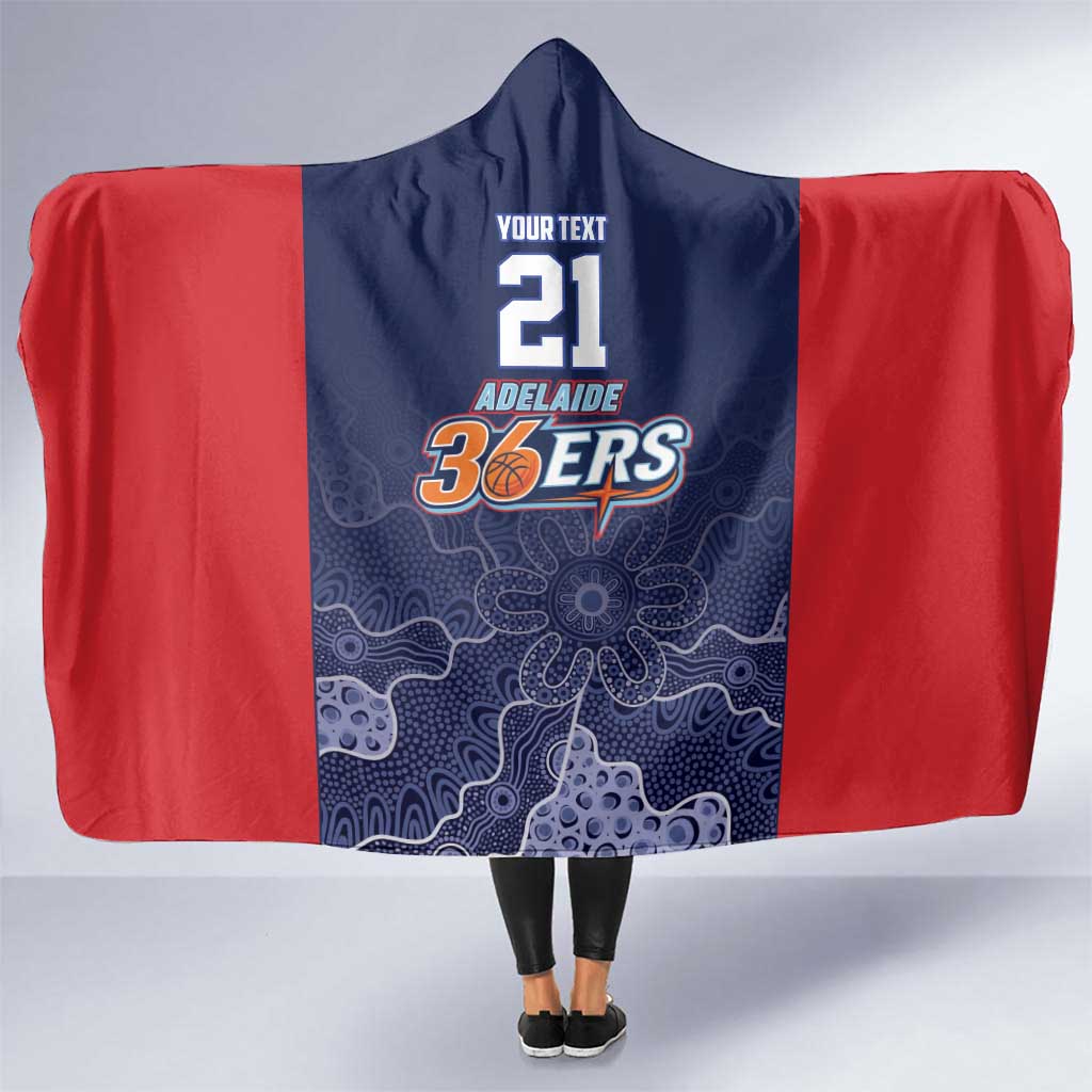 Basketball Custom Adelaide Hooded Blanket Simple Australian Dot Art - Aussie Hoodie