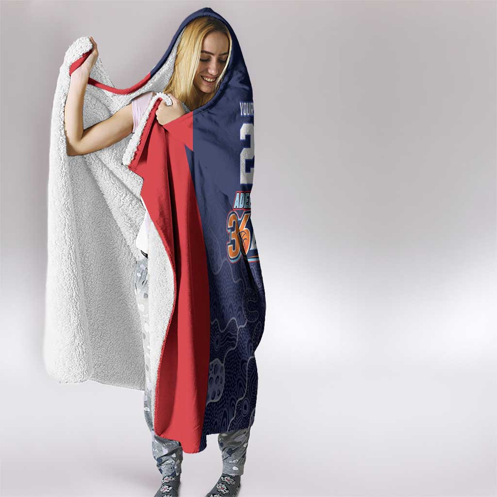 Basketball Custom Adelaide Hooded Blanket Simple Australian Dot Art - Aussie Hoodie