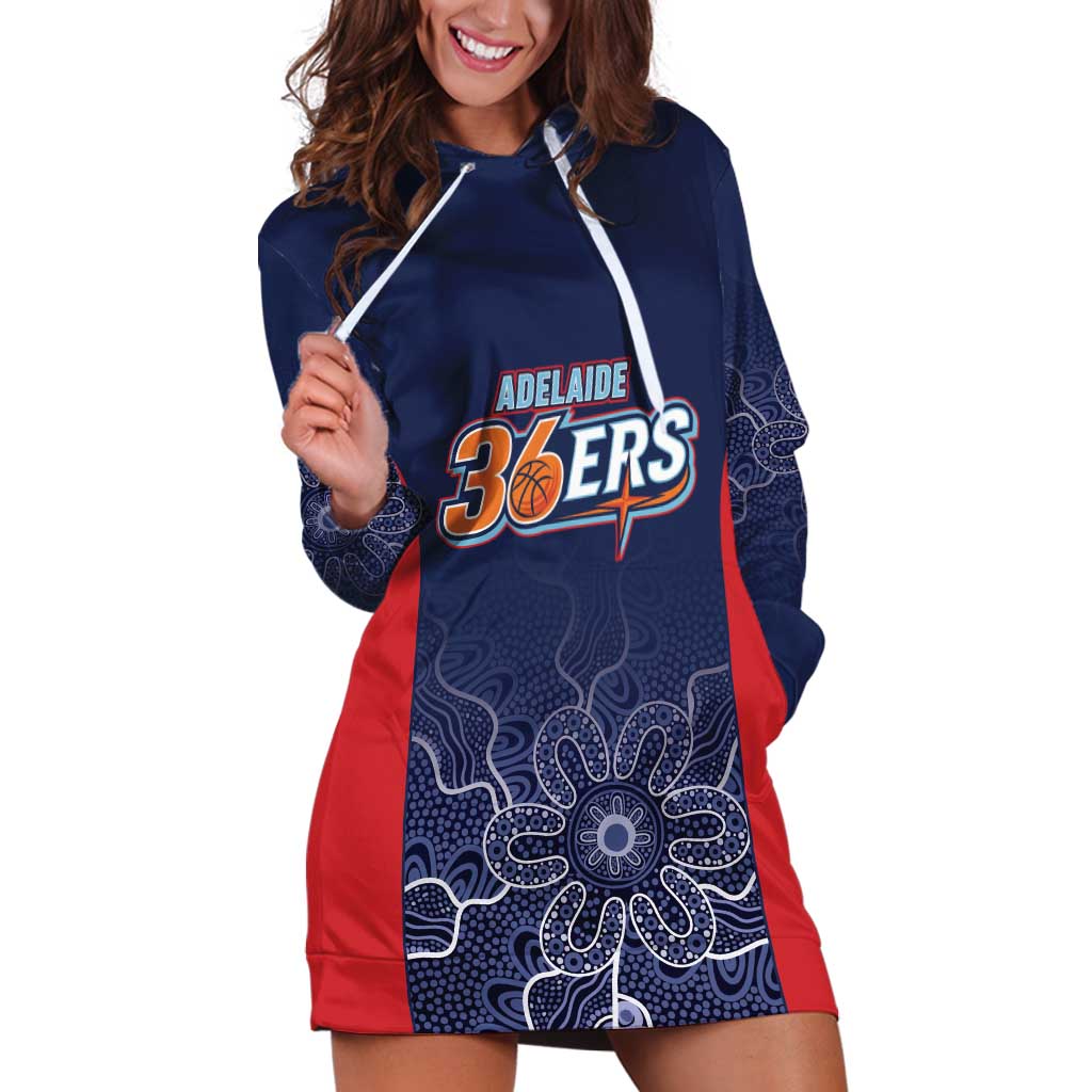 Basketball Custom Adelaide Hoodie Dress Simple Australian Dot Art - Aussie Hoodie