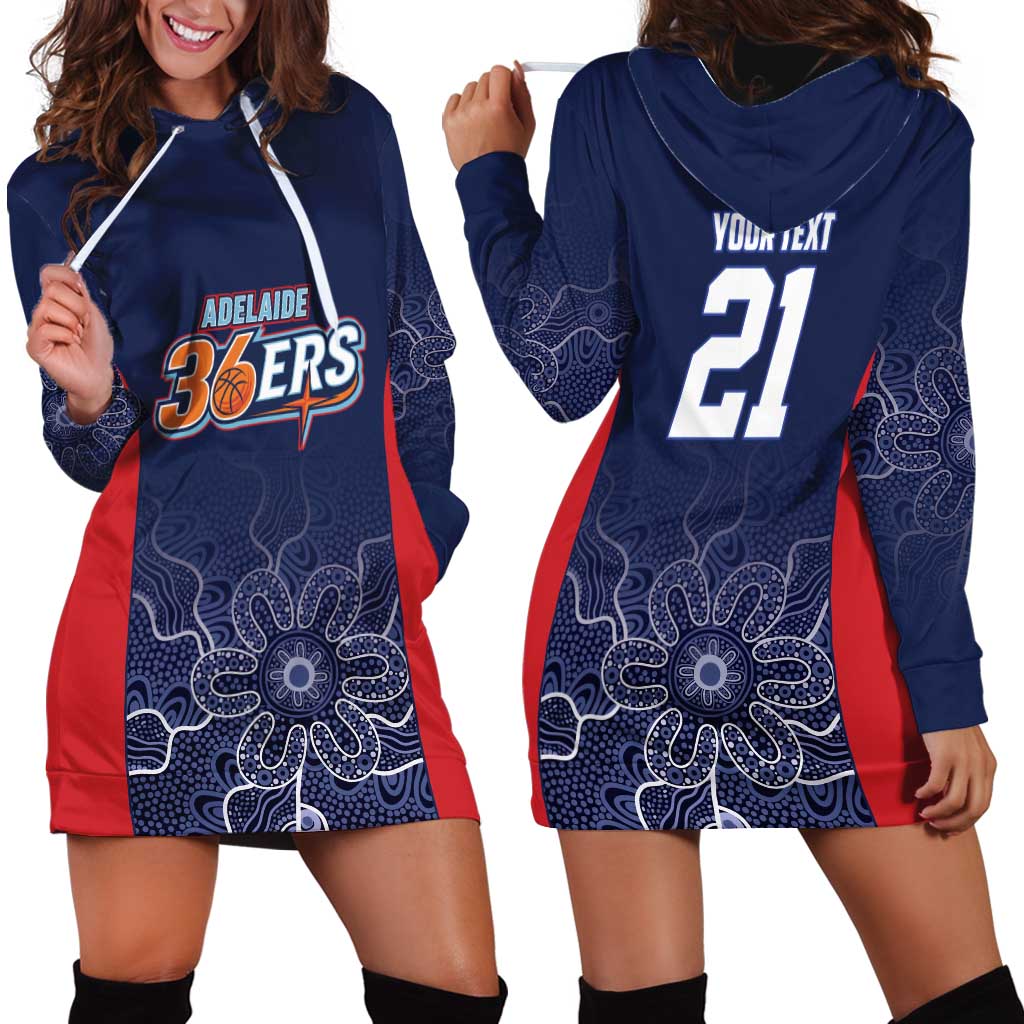 Basketball Custom Adelaide Hoodie Dress Simple Australian Dot Art - Aussie Hoodie