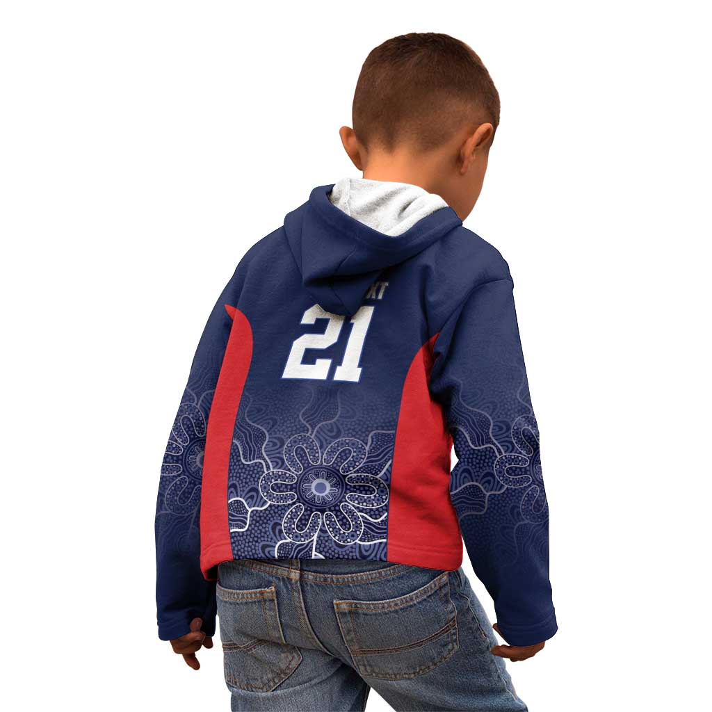 Basketball Custom Adelaide Kid Hoodie Simple Australian Dot Art - Aussie Hoodie