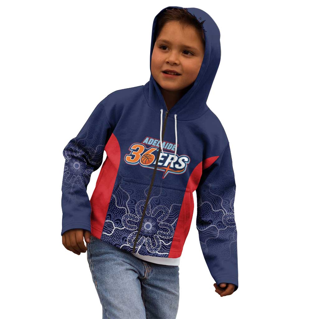 Basketball Custom Adelaide Kid Hoodie Simple Australian Dot Art - Aussie Hoodie