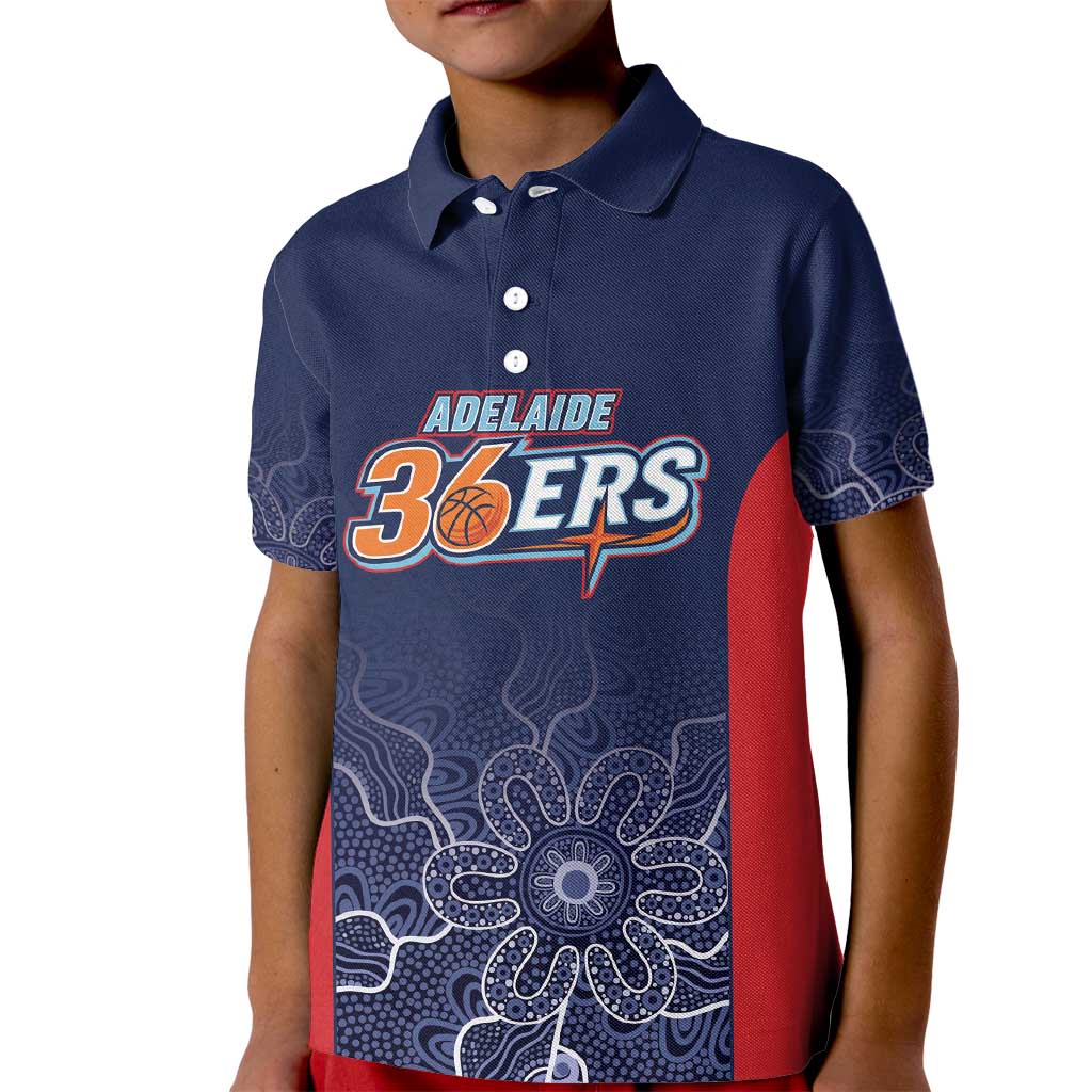 Basketball Custom Adelaide Kid Polo Shirt Simple Australian Dot Art - Aussie Hoodie