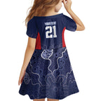 Basketball Custom Adelaide Kid Short Sleeve Dress Simple Australian Dot Art - Aussie Hoodie