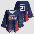 Basketball Custom Adelaide Kimono Sleeve Blouse Simple Australian Dot Art - Aussie Hoodie