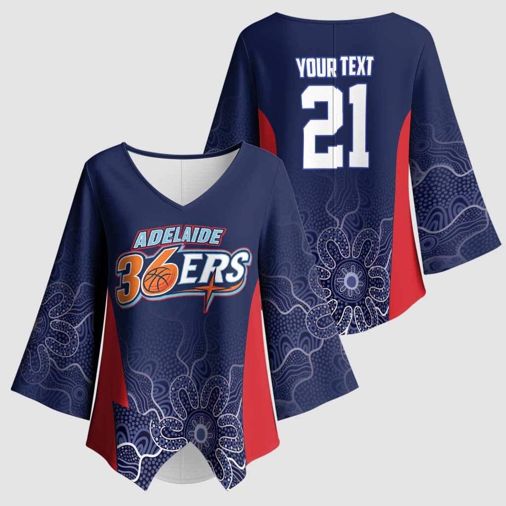 Basketball Custom Adelaide Kimono Sleeve Blouse Simple Australian Dot Art - Aussie Hoodie