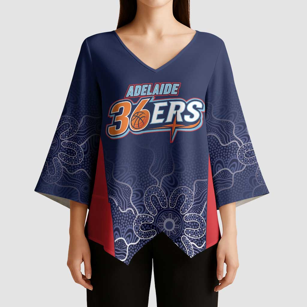 Basketball Custom Adelaide Kimono Sleeve Blouse Simple Australian Dot Art - Aussie Hoodie