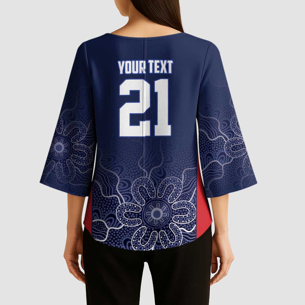 Basketball Custom Adelaide Kimono Sleeve Blouse Simple Australian Dot Art - Aussie Hoodie