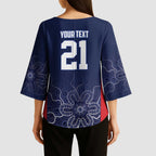 Basketball Custom Adelaide Kimono Sleeve Blouse Simple Australian Dot Art - Aussie Hoodie