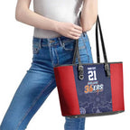 Basketball Custom Adelaide Leather Tote Bag Simple Australian Dot Art - Aussie Hoodie