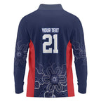 Basketball Custom Adelaide Long Sleeve Polo Shirt Simple Australian Dot Art - Aussie Hoodie