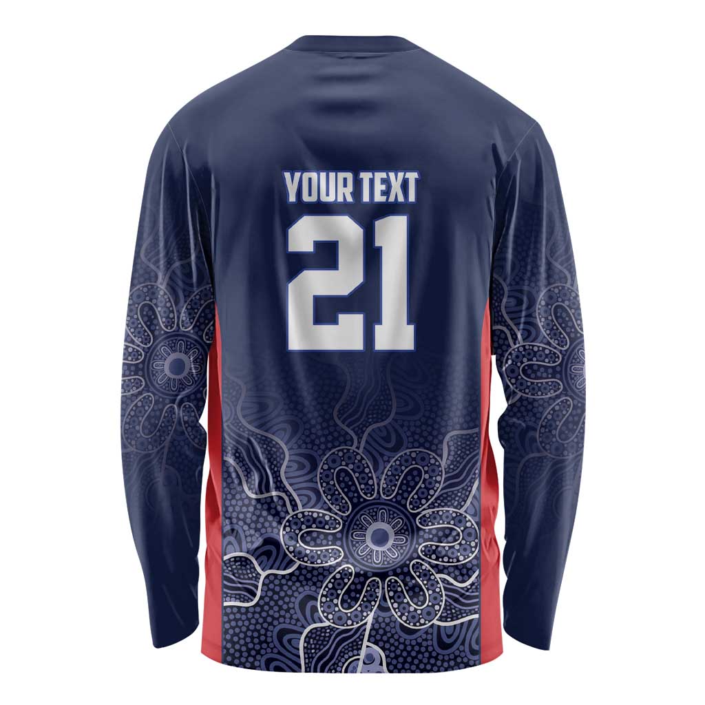 Basketball Custom Adelaide Long Sleeve Shirt Simple Australian Dot Art - Aussie Hoodie