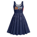 Basketball Custom Adelaide Midi Dress Simple Australian Dot Art - Aussie Hoodie