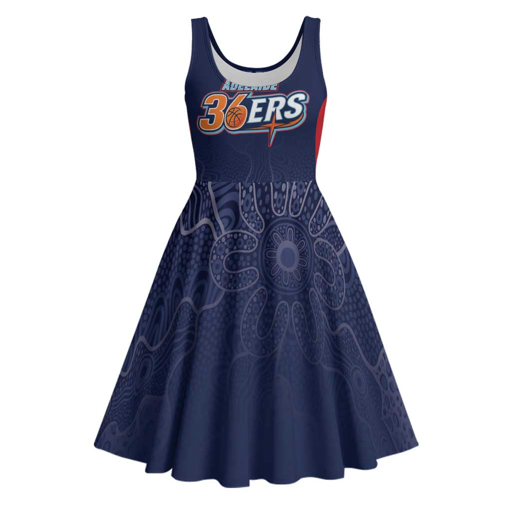 Basketball Custom Adelaide Midi Dress Simple Australian Dot Art - Aussie Hoodie