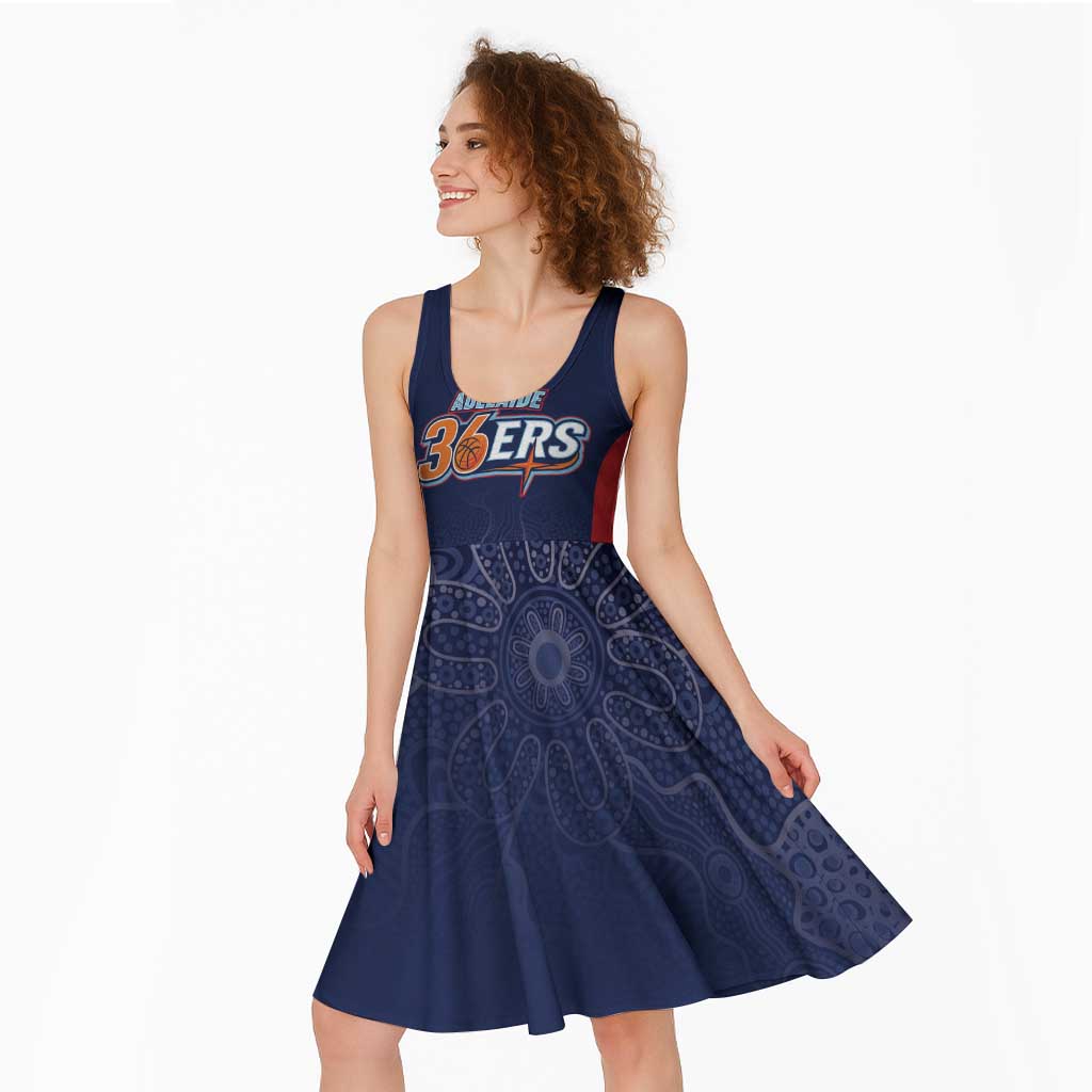 Basketball Custom Adelaide Midi Dress Simple Australian Dot Art - Aussie Hoodie