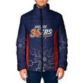 Basketball Custom Adelaide Padded Jacket Simple Australian Dot Art - Aussie Hoodie